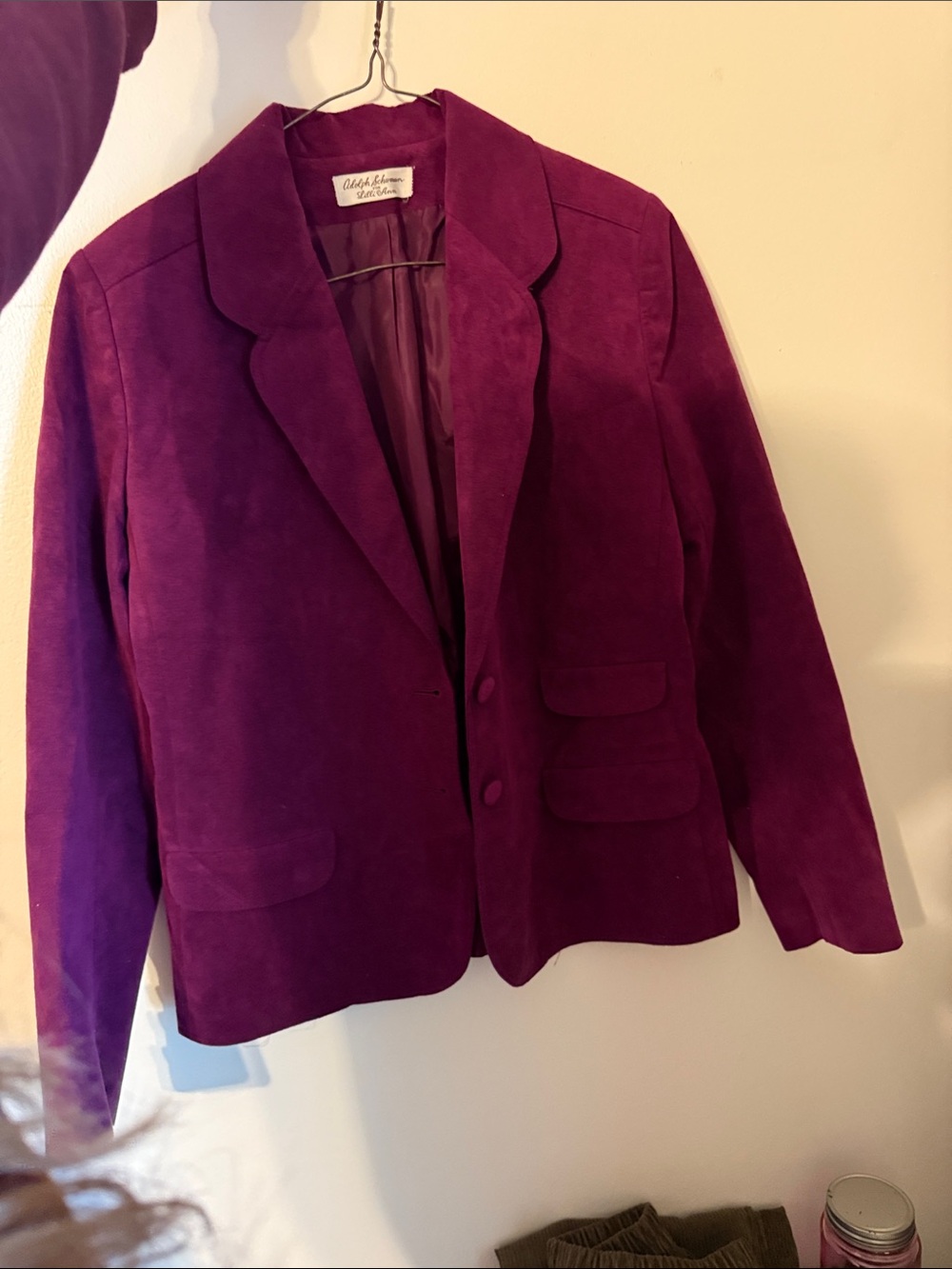 Velvet Purple Blazer Jacket by Cabi